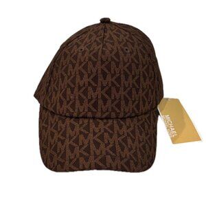 MICHAEL KORS MK Logo Signature Hat MK Logo Print Baseball Cap  -  NWT $68